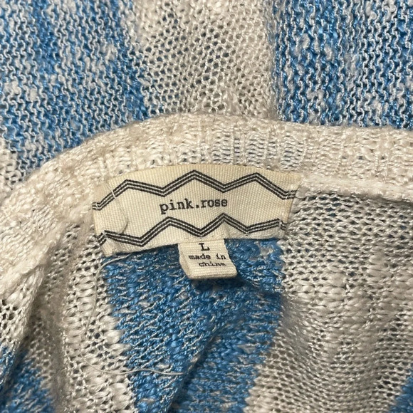 PINK ROSE Blue and white striped sweater - Picture 6 of 8